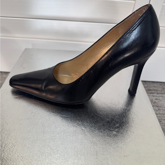 Charles Jourdan Vintage Black Leather Pumps Size 7 - Picture 4 of 6